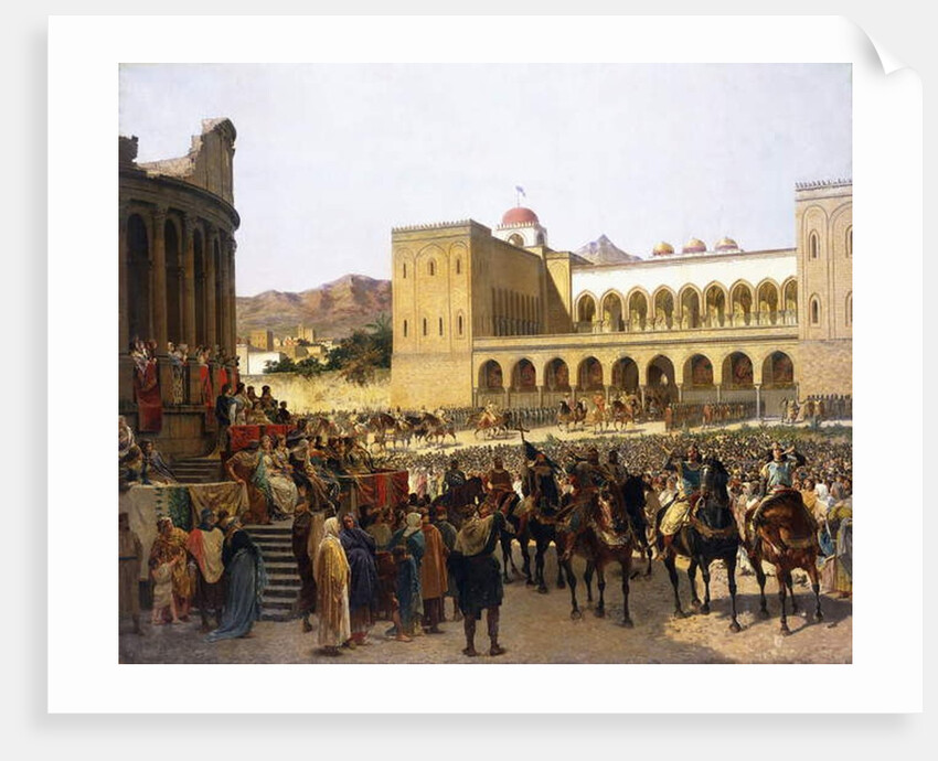 The Exit of Ruggero I, King of Sicily by Giuseppe Sciuti