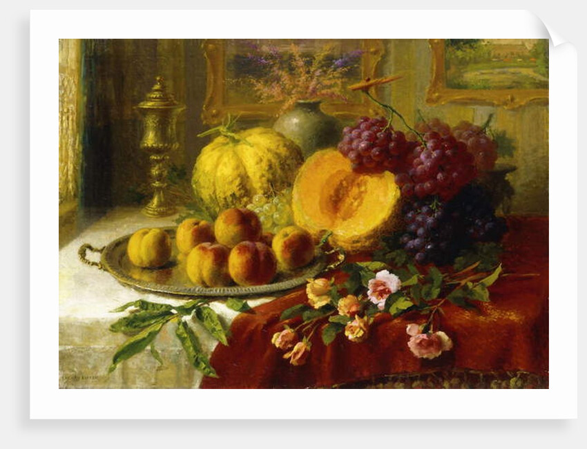 Still Life on a Table in an Interior by Henry Kokken