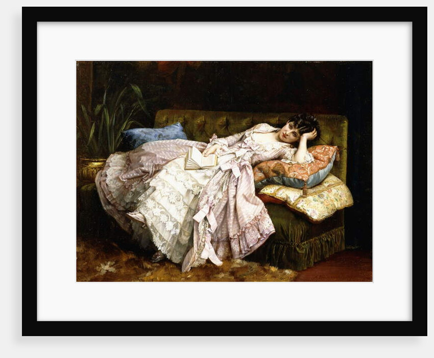 A Reclining Beauty, 1877 by Auguste Toulmouche