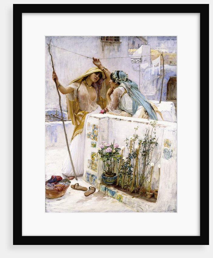 The Neighbours, Terraces of Algiers, 1887 by Frederick Arthur Bridgman