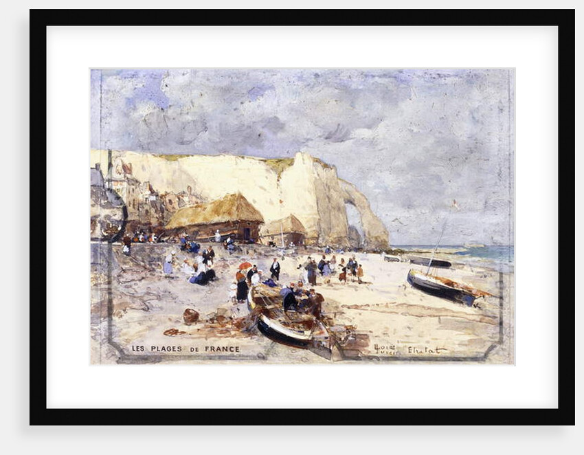 The Beach at Etretat, by Luigi Loir