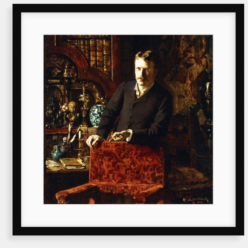 A Gentleman in an Interior, 1881 by Joseph-Gabriel Aubrun