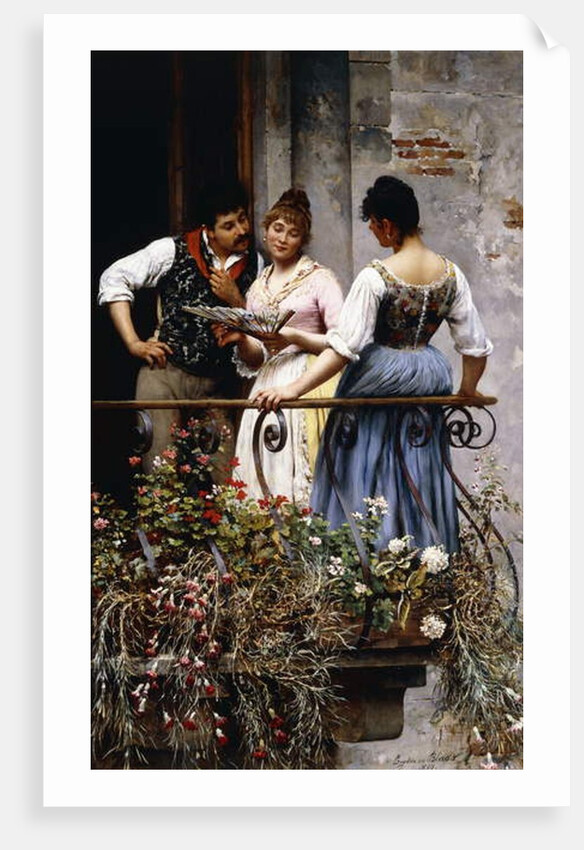 On the Balcony, 1889 by Eugen von Blaas