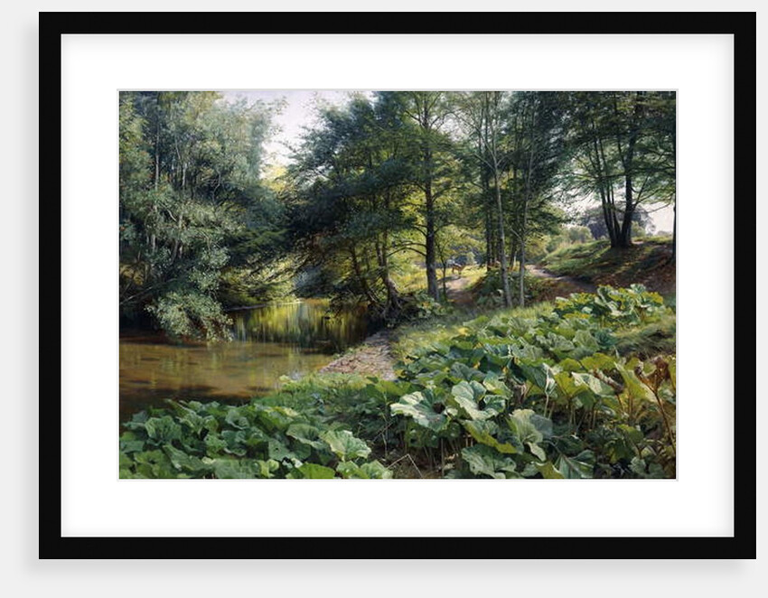 A Wooded River Landscape with Deer Beyond, 1904 by Peder Monsted
