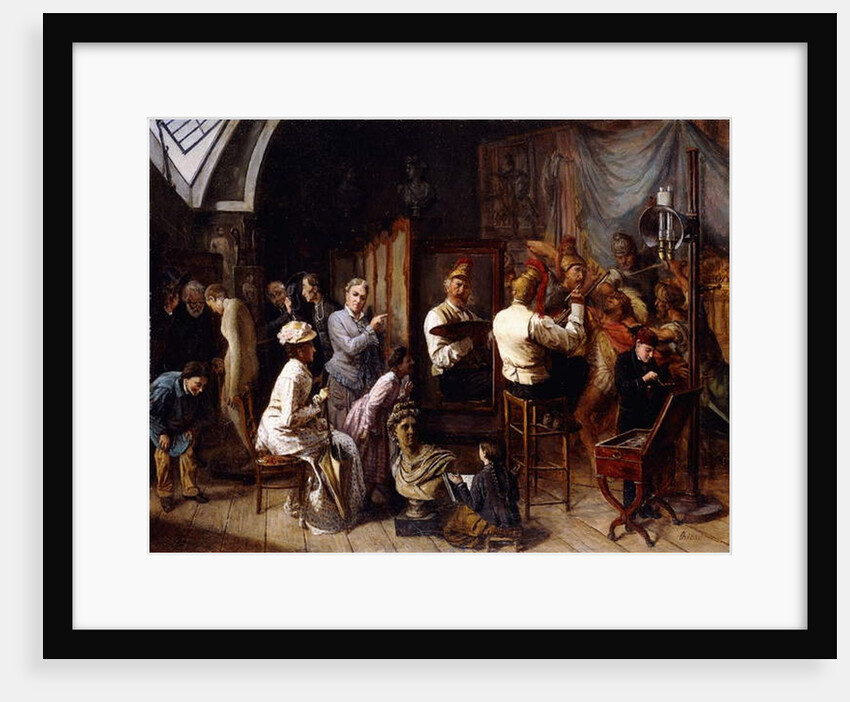 The Artist's Studio by Francois Auguste Biard