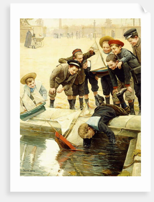 Boys and their Sailboats by Paul Charles Chocarne-Moreau