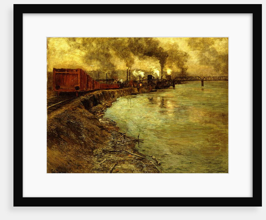 Freight Train, Dusk by Fritz Thaulow