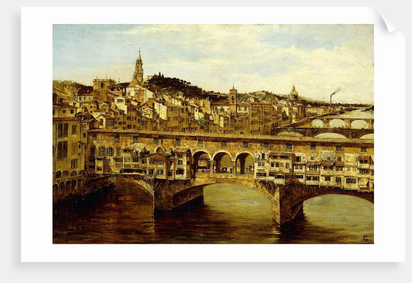 A View of the Ponte Vecchio, Florence, by Antonietta Brandeis