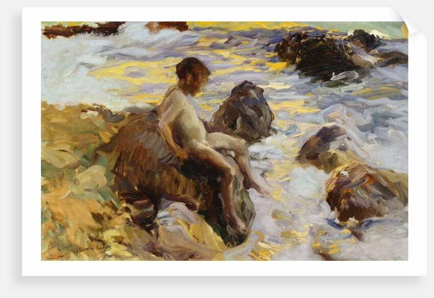 Boy in the Breakers, Javea, 1900 by Joaquin Sorolla y Bastida