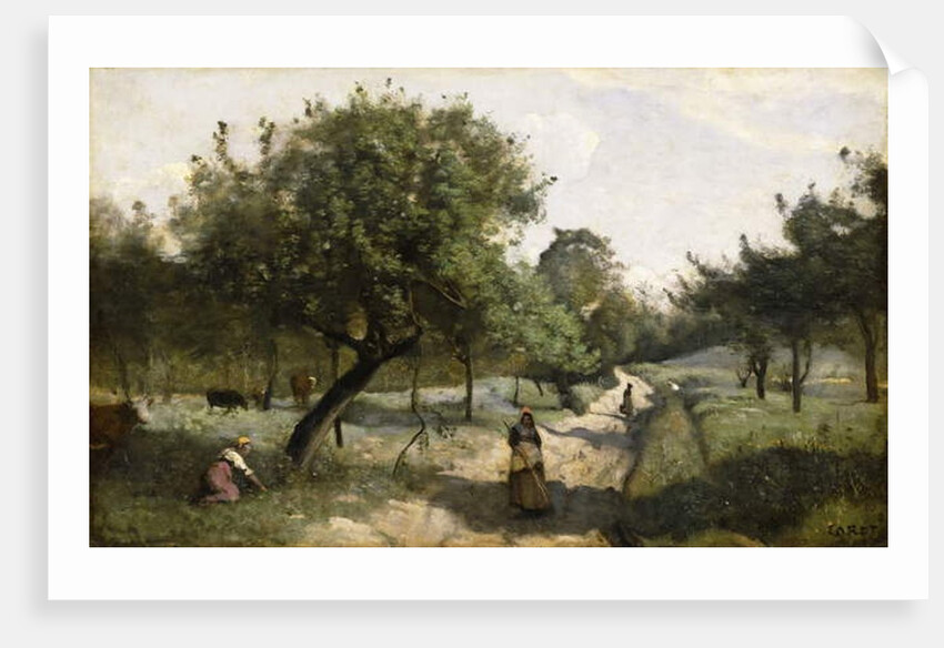 Path with Apple Trees, 1850-60 by Jean Baptiste Camille Corot