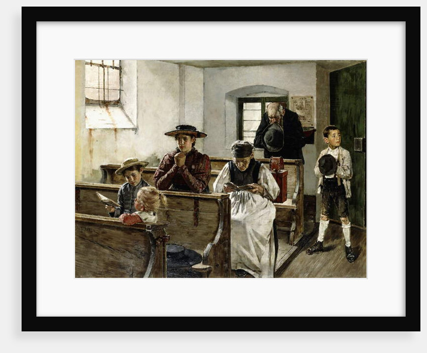 A Family in Prayer by Joseph Molitor Von Muhlfeld