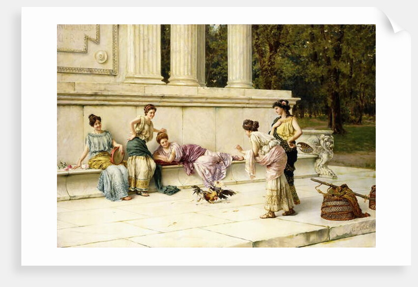 The Cock Fight by Guglielmo Zocchi