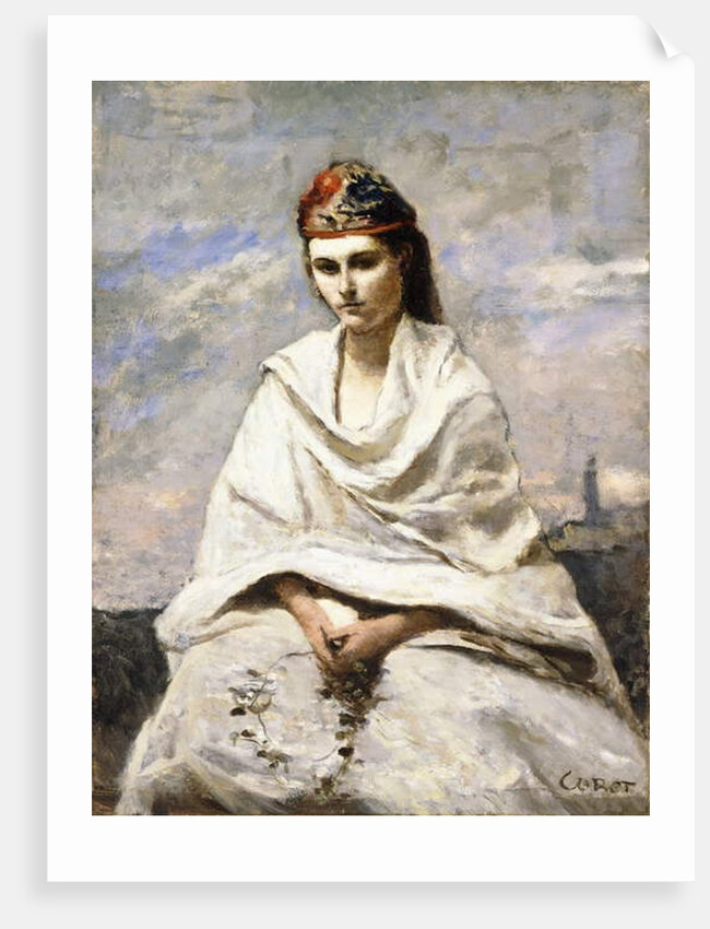 A Young Greek with a white shawl, c.1868-70 by Jean Baptiste Camille Corot