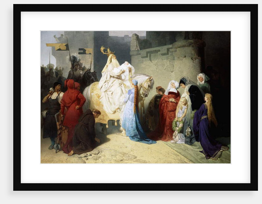 Merlin presenting the Future King Arthur, 1873 by Emil Johann Lauffer