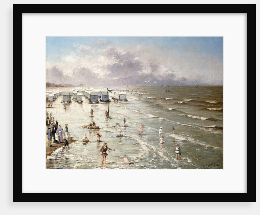 The Beach at Ostend, 1892 by Adolphe Jacobs