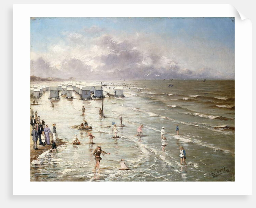 The Beach at Ostend, 1892 by Adolphe Jacobs