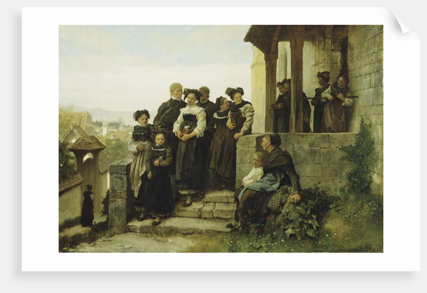 After the Protestant Church Service, 1872 by Gustave Brion