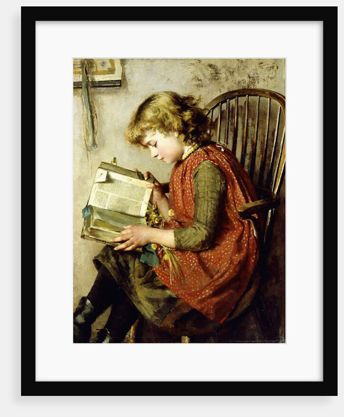 A Young Girl Reading, 1890 by Charlotte Weeks