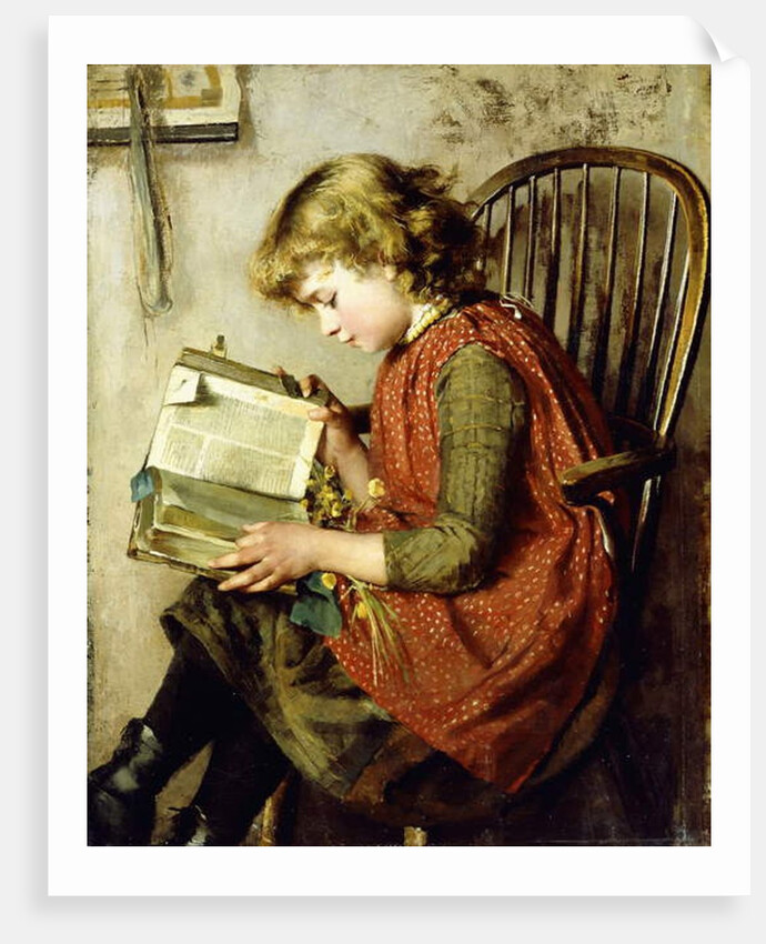 A Young Girl Reading, 1890 by Charlotte Weeks