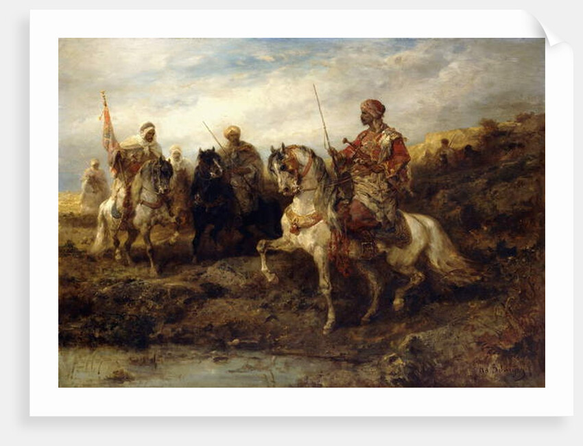 Arab Warriors on Horseback by Adolf Schreyer