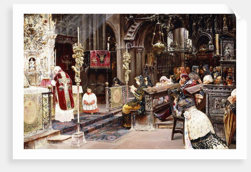 The Mass, 1859 by Jose Gallegos Arnosa