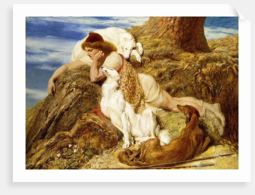 Endymion 'Ah! well-a-day, Why should our young Endymion pine away'-Keats by Briton Riviere