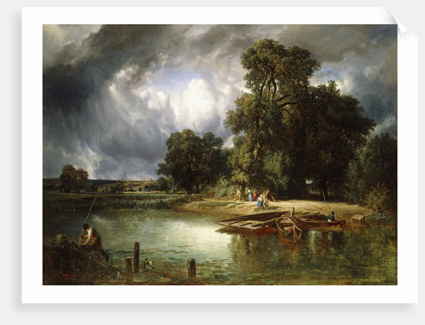 The Ferry Crossing, 1849 by Constant-Emile Troyon