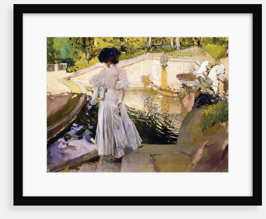 Maria looking at the Fishes, Granja, 1907 by Joaquin Sorolla y Bastida