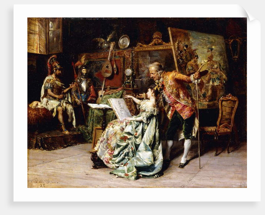 In the Artist's Studio, 1872 by Cesare-Auguste Detti