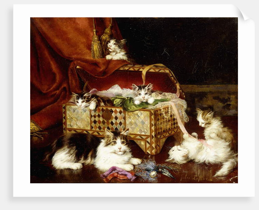 The Sewing Box by Jules Gustave Leroy