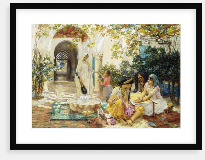 In a Village at El Biar, Algiers by Frederick Arthur Bridgman