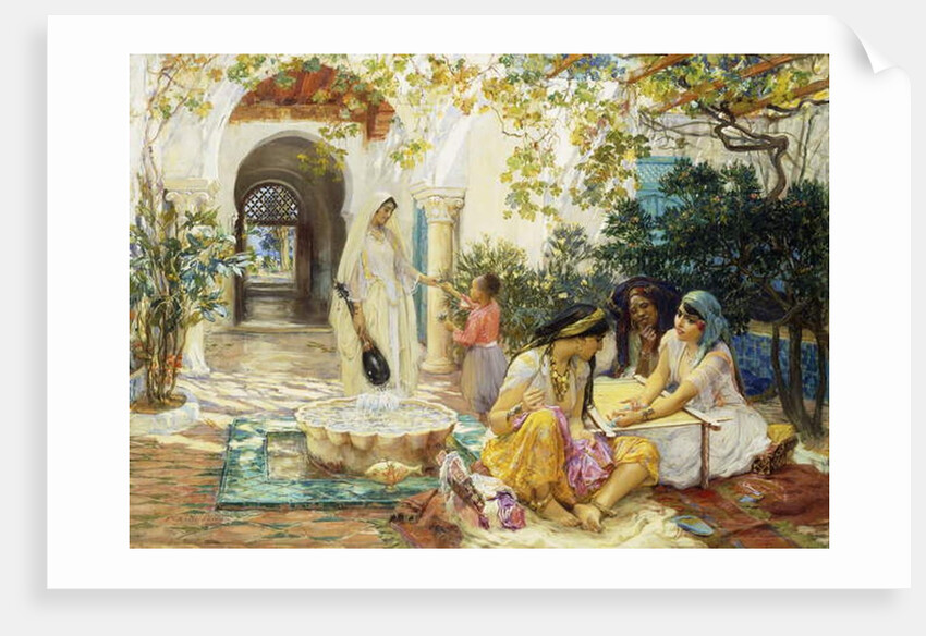 In a Village at El Biar, Algiers by Frederick Arthur Bridgman
