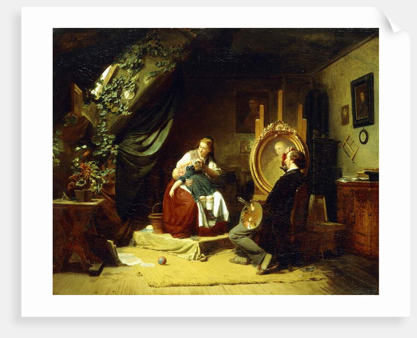 The Restless Little Sitter, c.1860-69 by Ferdinand Meyer-Wismar