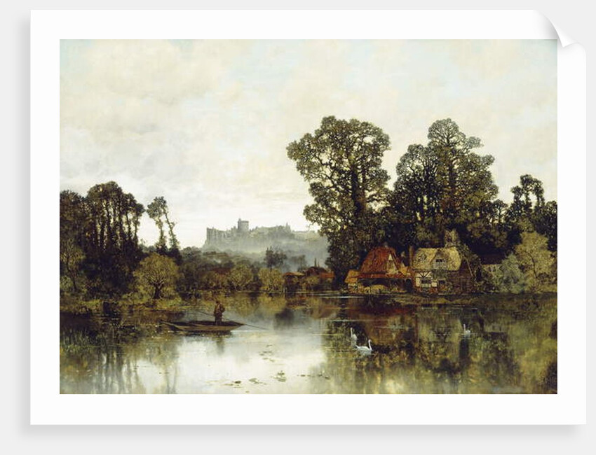 The Thames River with a View onto Windsor Castle by Karl Heffner