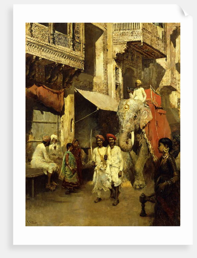 Promenade on an Indian Street by Edwin Lord Weeks