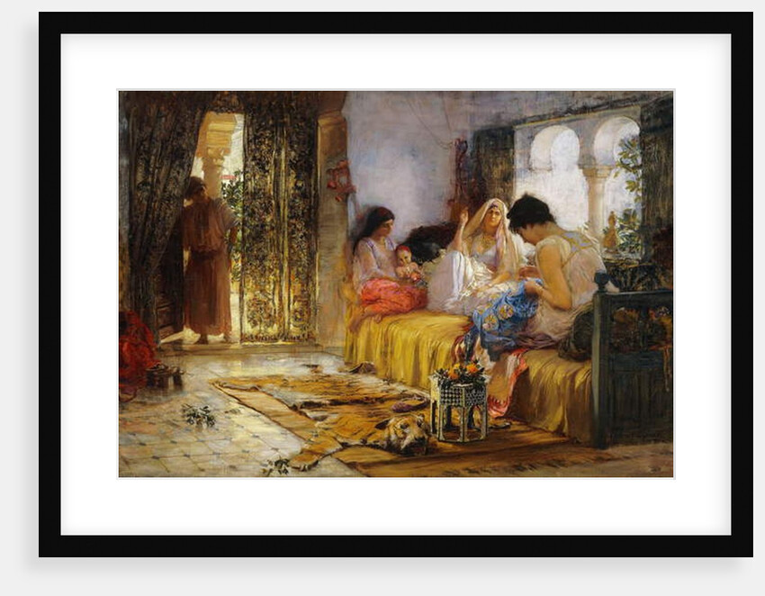 Domestic Interior Scene by Frederick Arthur Bridgman
