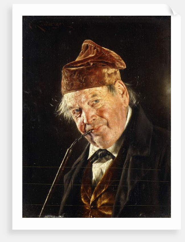 A Man with a Pipe by Carl Kronberger