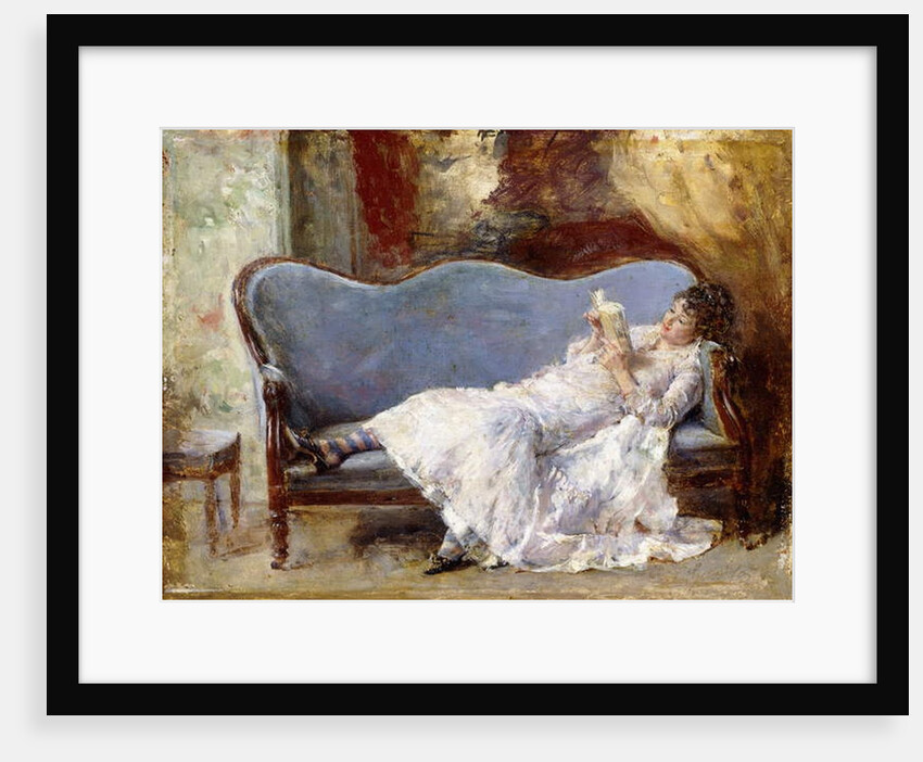 A Lady Reading by Eduardo-Leon Garrido