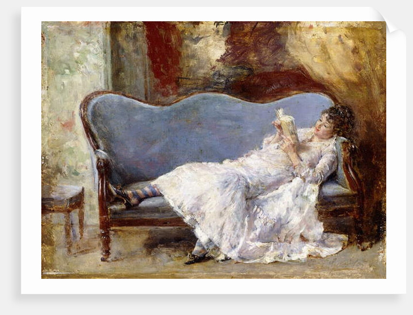 A Lady Reading by Eduardo-Leon Garrido