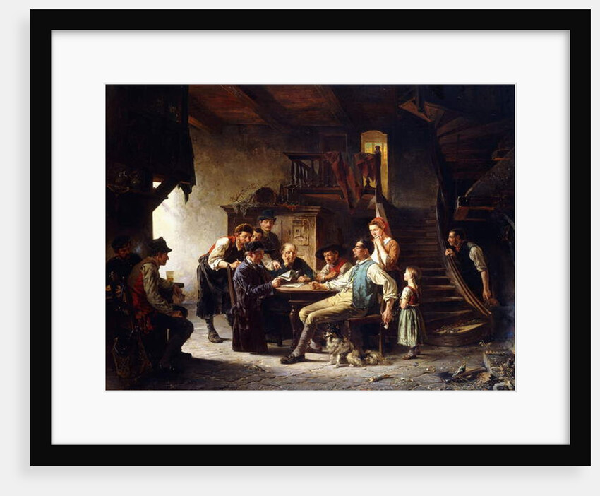 Reading the News, 1887 by Charles Meer Webb