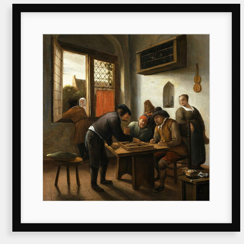 Tric Trac Players in an Interior by Jan Havicksz. Steen