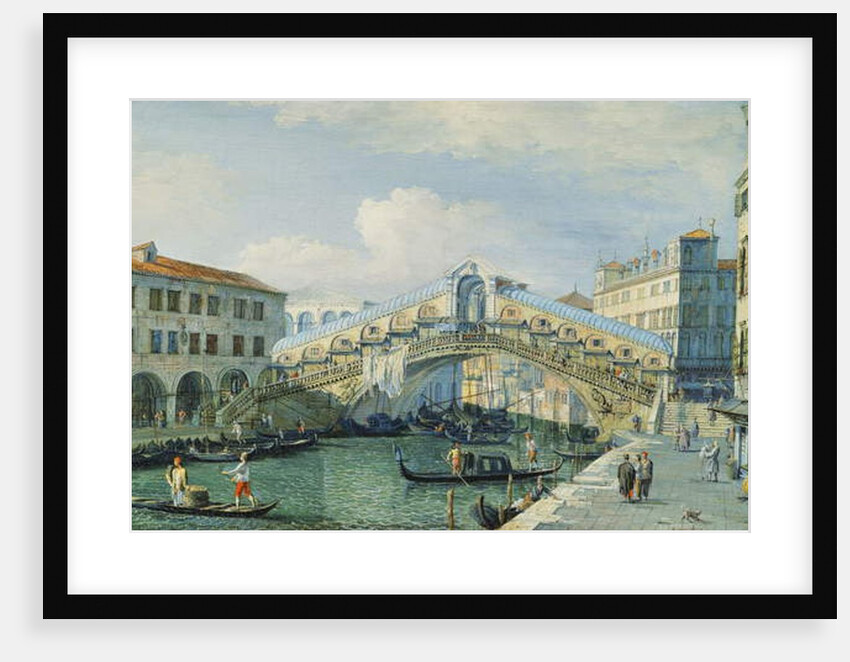 The Rialto Bridge at the Grand Canal, Venice by Adolf Sukkert