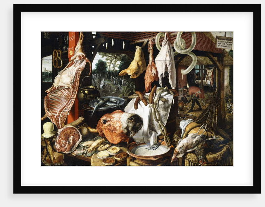 A Butchers Stall with the Holy Family on the Flight into Egypt, 1551 by Pieter Aertsen