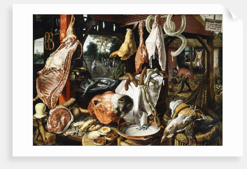A Butchers Stall with the Holy Family on the Flight into Egypt, 1551 by Pieter Aertsen