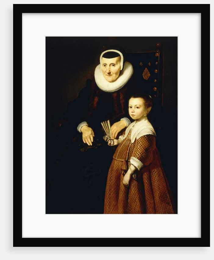 Portrait of a Lady, aged 80 with a Girl, aged 6, three quarter-length, c.1632-33 by Jacob Adriensz Backer