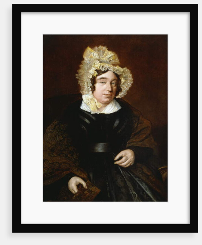 Portrait of Mrs. Edward Cross, seated half-length in a Dark Satin Dress with a Paisley Shawl by Jacques-Laurent Agasse
