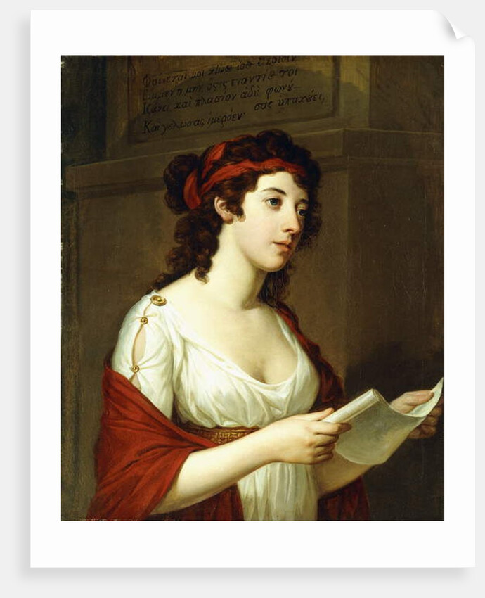 Portrait of a Lady as Sappho by Elisabeth Louise Vigee-Lebrun