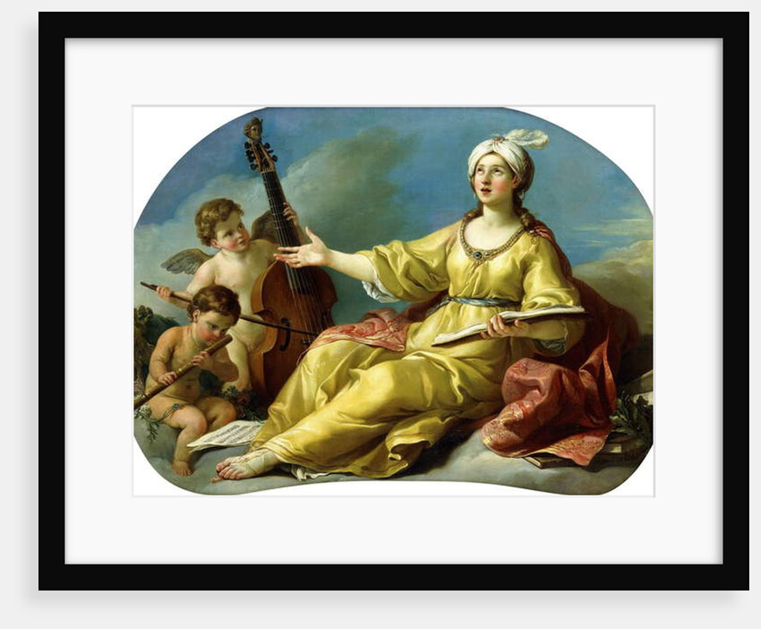 A Personification of Music, Singing with Putti Playing a Viol and a Flute, 1758 by Joseph-Marie the Elder Vien