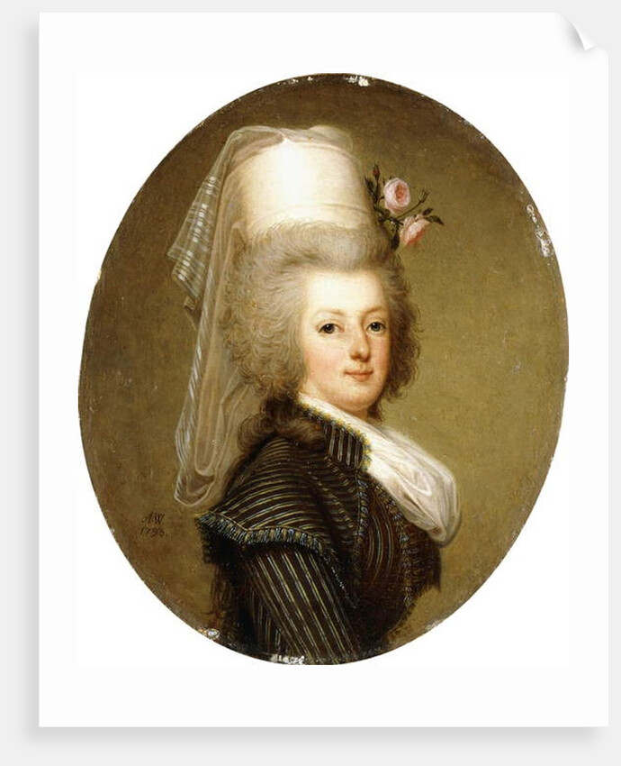 Portrait of Queen Marie Antoinette, 1793 by Adolf Ulrich Wertmuller