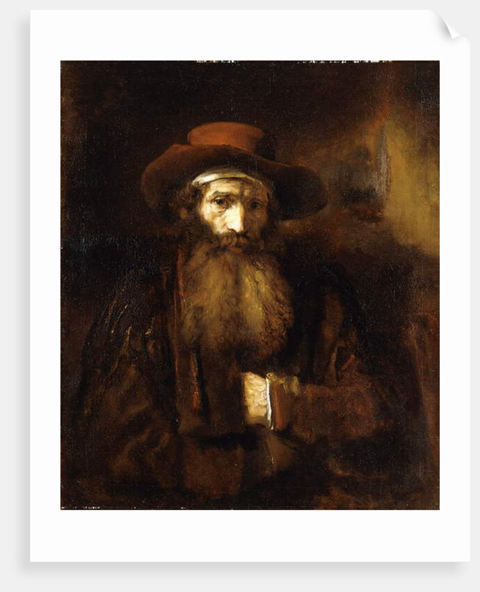 A Bearded Old Man, wearing a brown Coat and russet Hat, 1651 by Rembrandt Harmensz. van Rijn